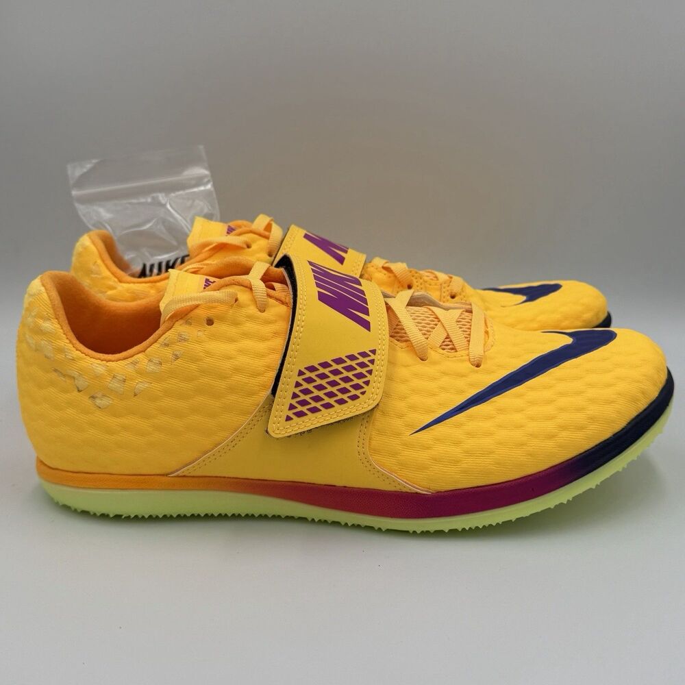 Nike High Jump Elite Yellow Citron Pulse FZ9636-800 Men's Track Spikes 10